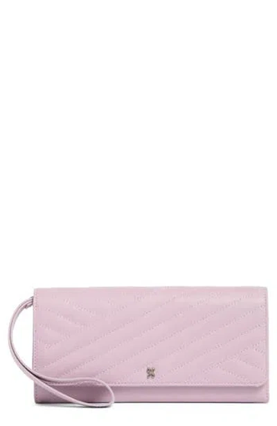 Hobo Wander Quilted Leather Wristlet In Purple