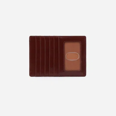 Hobo Women's Euro Slide Card Case In Chocolate In Red