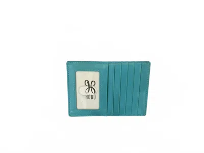 Hobo Women's Euro Slide Polished Card Case In Light Aqua In Blue