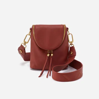 Hobo Fern Woven Leather Crossbody Bag In Tuscan Brown