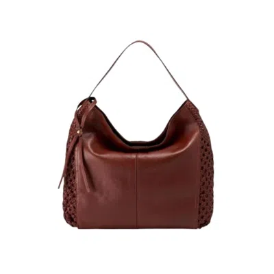 Hobo Women's Hazel  Shoulder Bag In Chestnut Wave Weave In Red