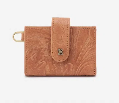 Hobo Women's Jean Accordion Card Case In Saddle Tooled Emboss In Multi