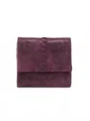 Hobo Keen Mini Trifold Wallet In Plum In Burgundy