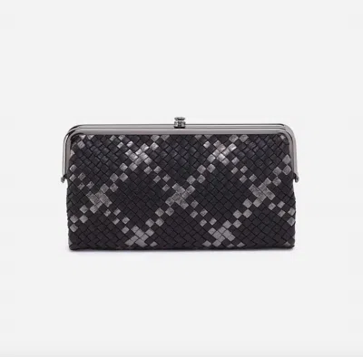 Hobo Women's Lauren Wallet In Black Metallic Woven