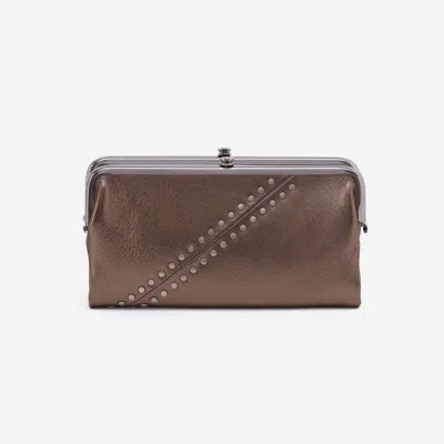 Hobo Women's Lauren W/studs Wallet In Pewter In Brown