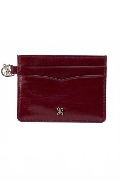 Hobo Women's Leather Card Case With Charm In Saddleberry In Multi