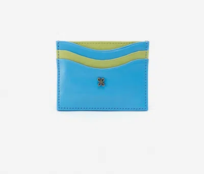 Hobo Women's Max Card Case In Tranquil Blue And Celery