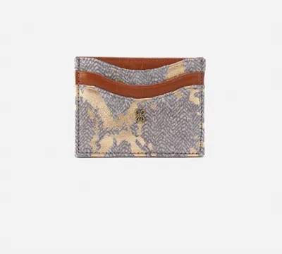 Hobo Women's Max Card Holder In Brown /golden Herringbone In White