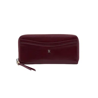 Hobo Women's Max Large Zip Around Wallet In Merlot In Red