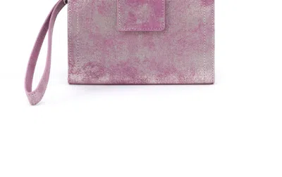 Hobo Violet Leather Wristlet In Purple