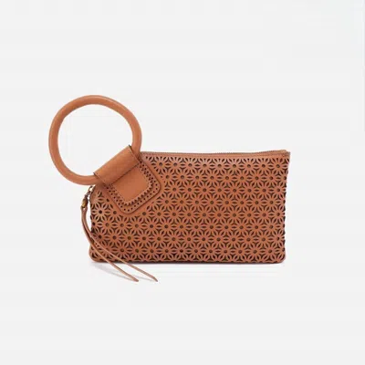 Hobo Women's Wristlet Sun Perf Leather In Sable In Brown
