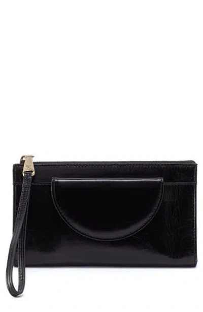 Hobo Zenith Leather Wristlet In Black