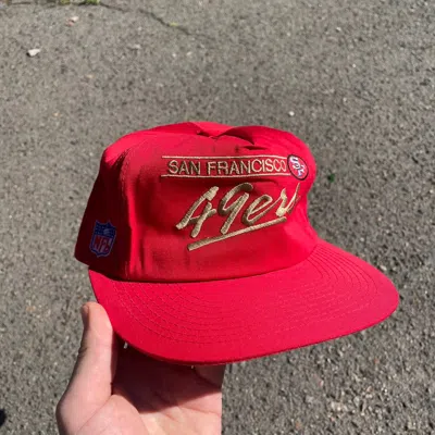 Pre-owned Hockey Jersey X Nfl Vintage 90's San Francisco Nfl Cap Hat Streetwear In Red