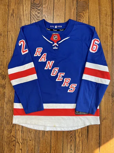 Pre-owned Hockey Jersey X Nhl New York Rangers Jersey Stitched Vesey Nhl Fanatics In Blue