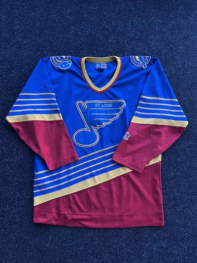 Pre-owned Hockey Jersey X Nhl Vintage 1995 St. Louis Blues Starter Nhl Hockey Jersey Drill