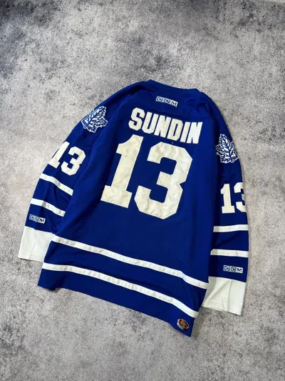 Pre-owned Hockey Jersey X Nhl Vintage Ccm Toronto Maple Leafs 13 Sundin Hockey Jersey In Blue