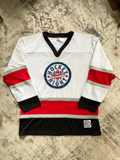 Pre-owned Hockey Jersey X Nhl Vintage Hockey Night In Canada Nhl Promo Jersey In White