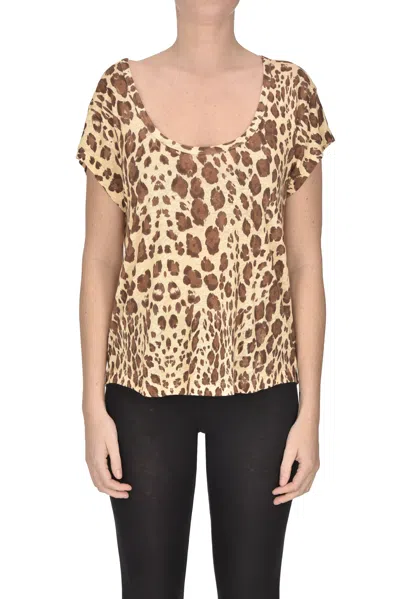 Hod Animal Print T-shirt In Brown