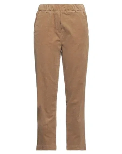 Hod Woman Pants Camel Size 25 Cotton, Elastane In Beige