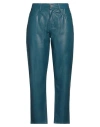 Hod Woman Pants Deep Teal Size 29 Viscose, Polyester In Green