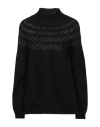 Hod Woman Turtleneck Black Size L Acrylic, Mohair Wool, Polyamide, Viscose, Polyester