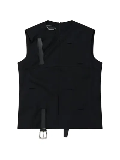 Hodakova Belt-detail Sleeveless Top In Black