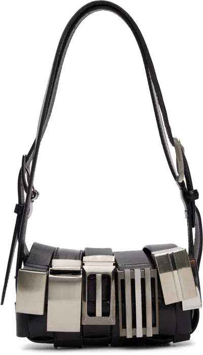Hodakova Black Buckle Baguette Bag