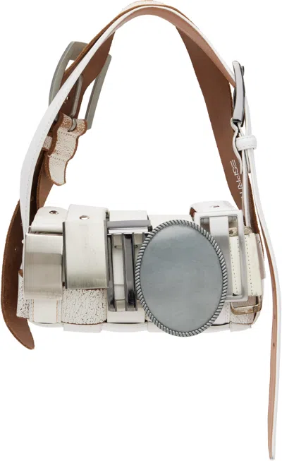 Hodakova Buckle Baguette Bag In White