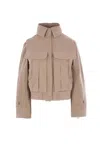 Hodakova Upside Down Cotton Jacket With High Collar In Gray