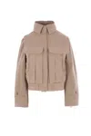 Hodakova Upside Down Cotton Jacket With High Collar In Gray