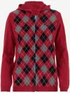 Hodakova Cotton Sweatshirt With Geometric Pattern And Hood In Red