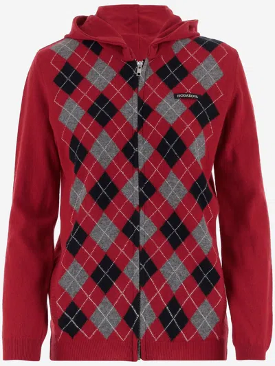 HODAKOVA HODAKOVA COTTON SWEATSHIRT WITH GEOMETRIC PATTERN