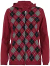 Hodakova Cotton Sweatshirt With Geometric Pattern And Hood In Red