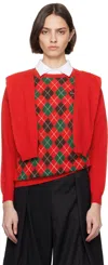 Hodakova Double-sleeve Argyle Crewneck Sweater