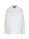 Hodakova Shirt With Rouches In White