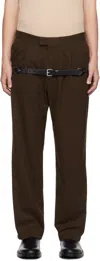 Hodakova Brown Inside Out Waist Trousers In Brown