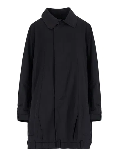 HODAKOVA HODAKOVA "LAMINAR" WOOL-BLEND COAT – BLACK