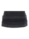 Hodakova Overlapping Waistband Skirt In Black