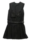 Hodakova Upside Down Pleated Midi Dress In Black