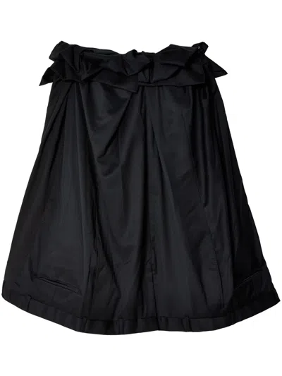 Hodakova Upside Down Bow-detail Miniskirt In Black