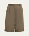 Hodakova Upside-down Pleated Bermuda Shorts