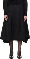 Hodakova Upsidedown Trouser Wide Midi Skirt In Black