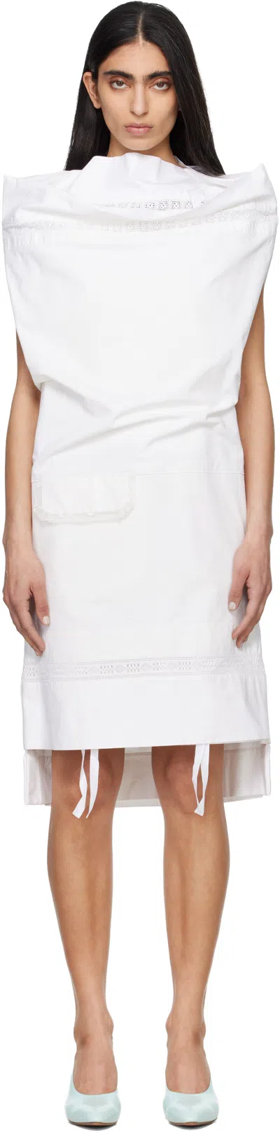Hodakova White Open Pillow Case Midi Dress