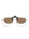 Hodakova X Chimi Upcycled Sunglases 1 Clip-on Rectangle Sunglasses