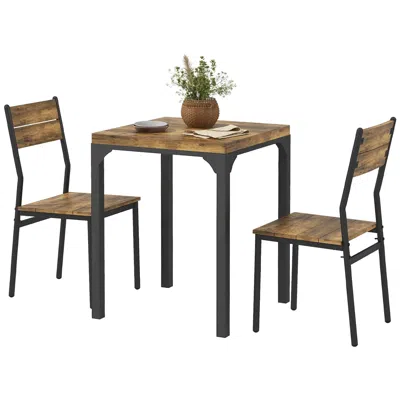 Hodetail 3 Piece Dining Room Set For 2, Dining Table Set For Breakfast Nook, Small Space, Apartment, Space Sa