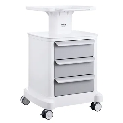 Hodetail 4 Tiers Lab Carts, Lab Utility Cart With 3 Drawers & 1 Top Tray, Mobile Medical Cart With Abs Materi