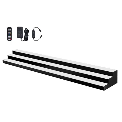 Hodetail Led Lighted Liquor Bottle Display, 3-tier 70 Inch, Illuminated Home Bar Shelf With Rf Remote & App C