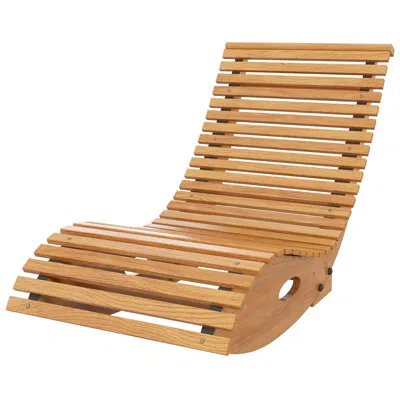 Hodetail Outdoor Rocking Chair W/ Slatted Seat Wooden 51.25" X 23.5" X 23.5" Teak For Relaxing Outdoors