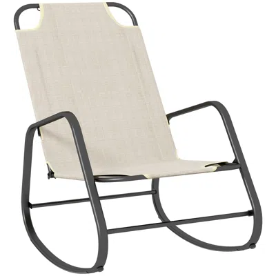 Hodetail Rocking Chair For Serenity: Light Brown, Ideal For Both Indoor And Outdoor Use