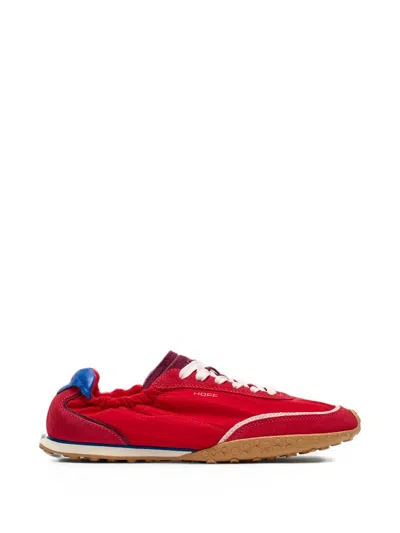 Hoff Bridge Dopamine Panelled Suede-trimmed Sneakers In Red